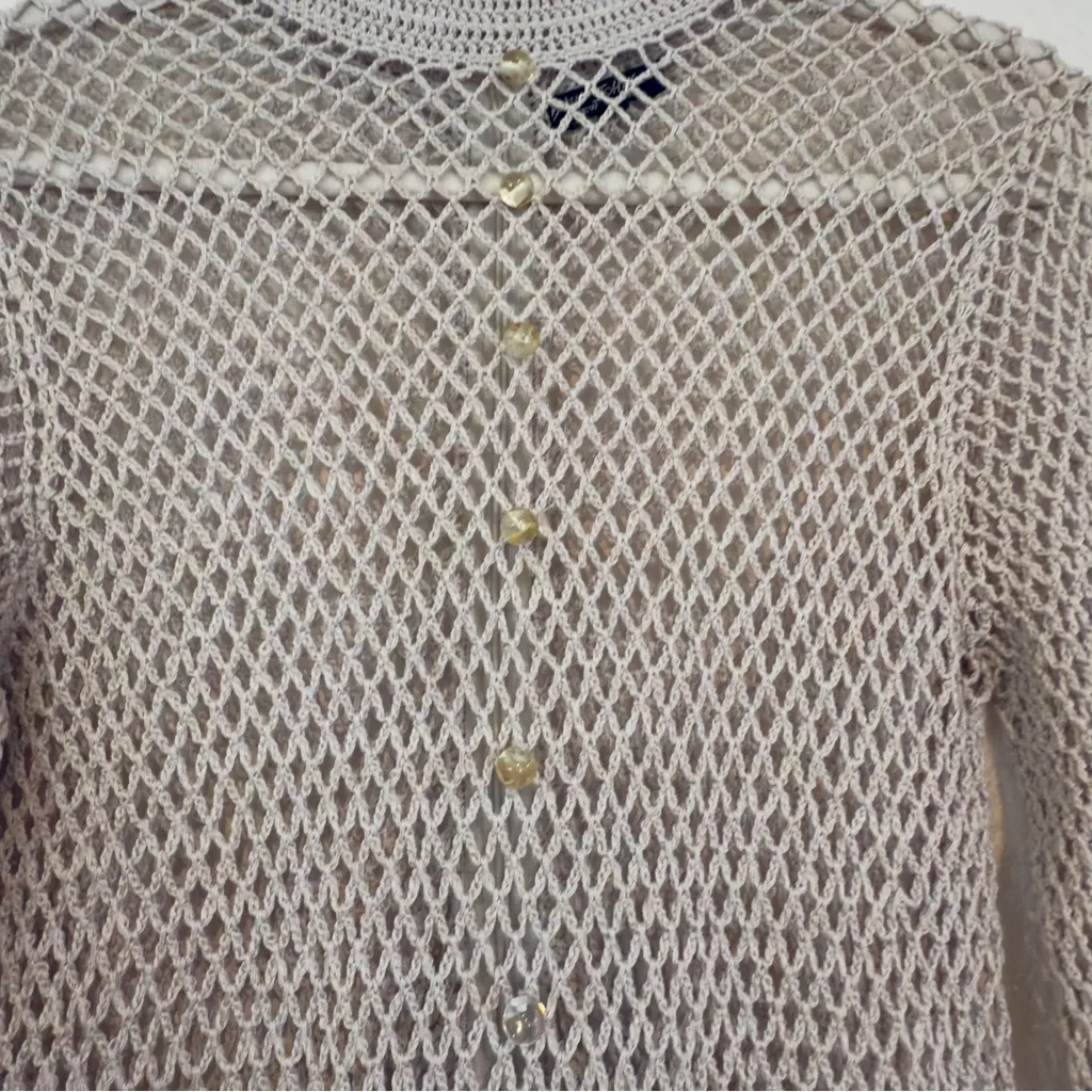 Vintage Betsey Johnson Crochet Dress Glass Beads Size M - Image 7