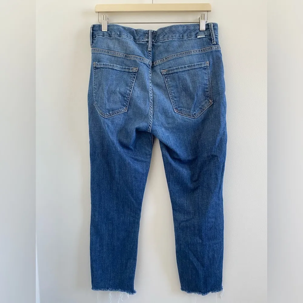 Mother Blue High Waisted Looker Ankle Fray In One Smart Cookie Size 31 - Image 8