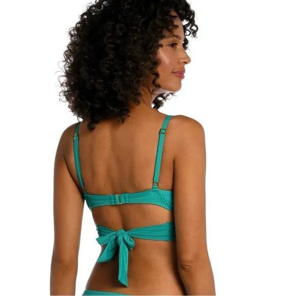 La Blanca Island Goddess Wrap Underwire Push Up Bikini Swimsuit Top size 10 NWT - Image 2
