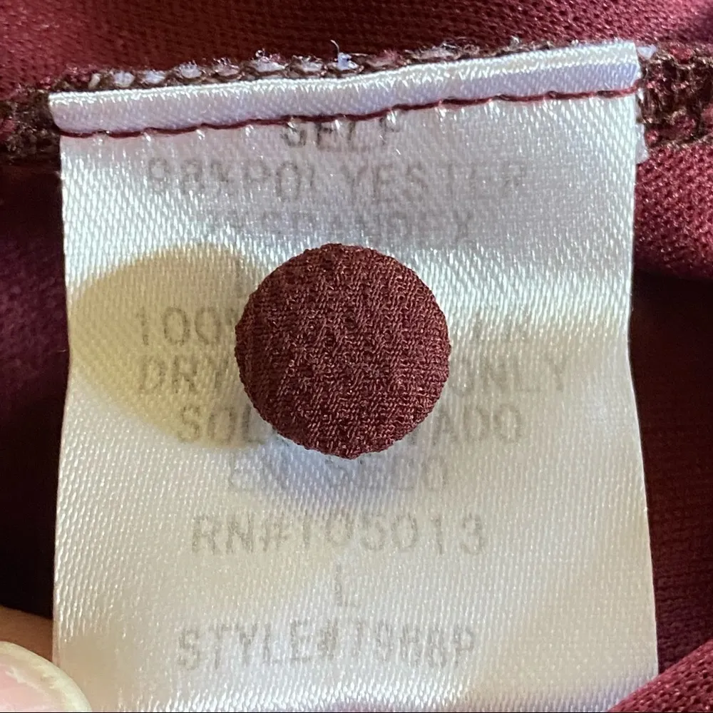 Andree by Unit burgundy floral dress size large #7968P‎ - Image 6