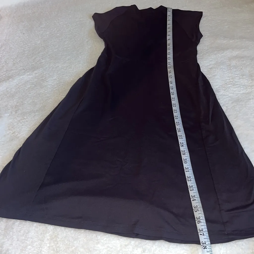 Patagonia Bandha Black V-Neck Twist Cap Sleeve‎ Dress Sz S - Image 5
