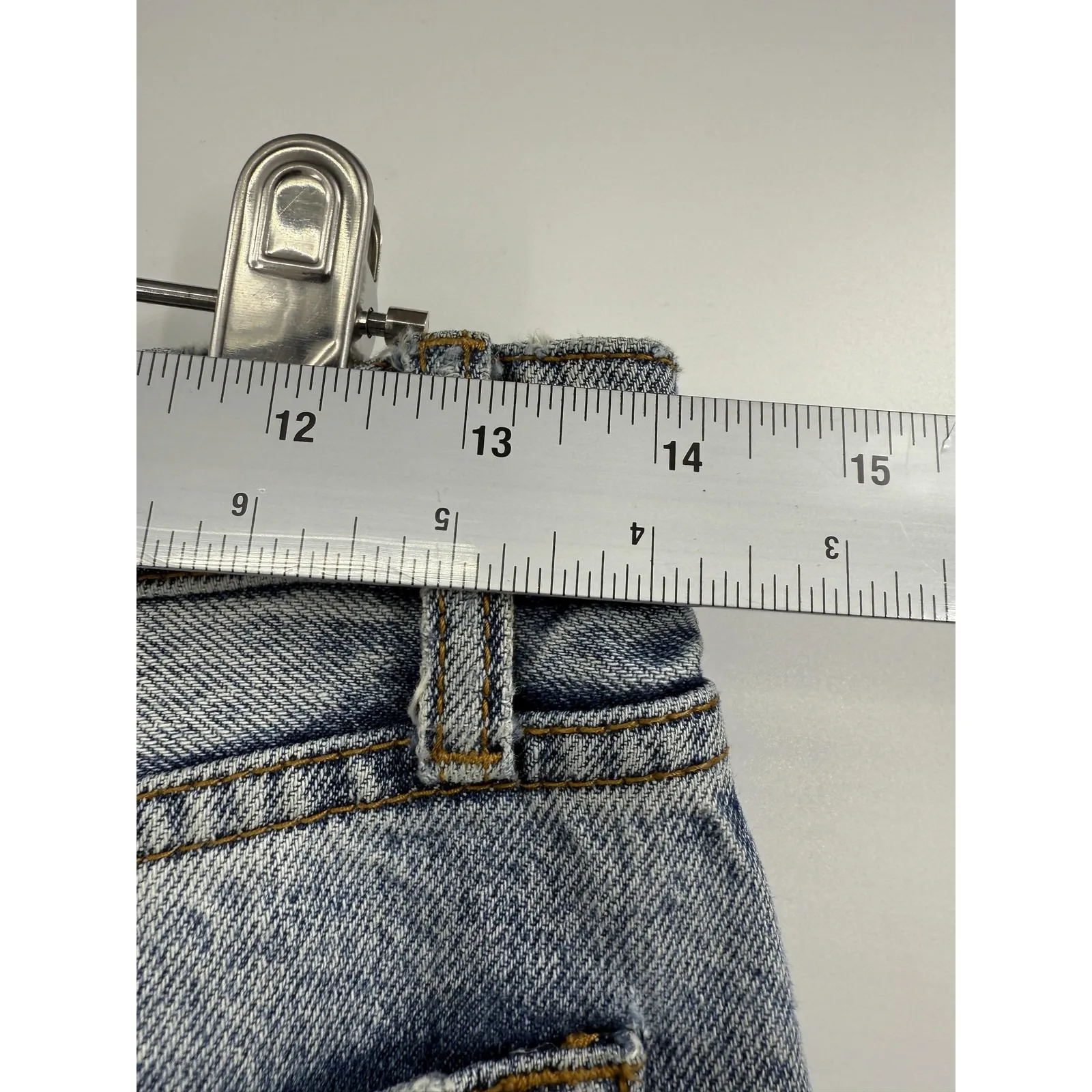 WEWOREWHAT Jeans‎ Womens 27 Light Wash High Rise Button Fly Tapered Cotton Ankle - Image 7