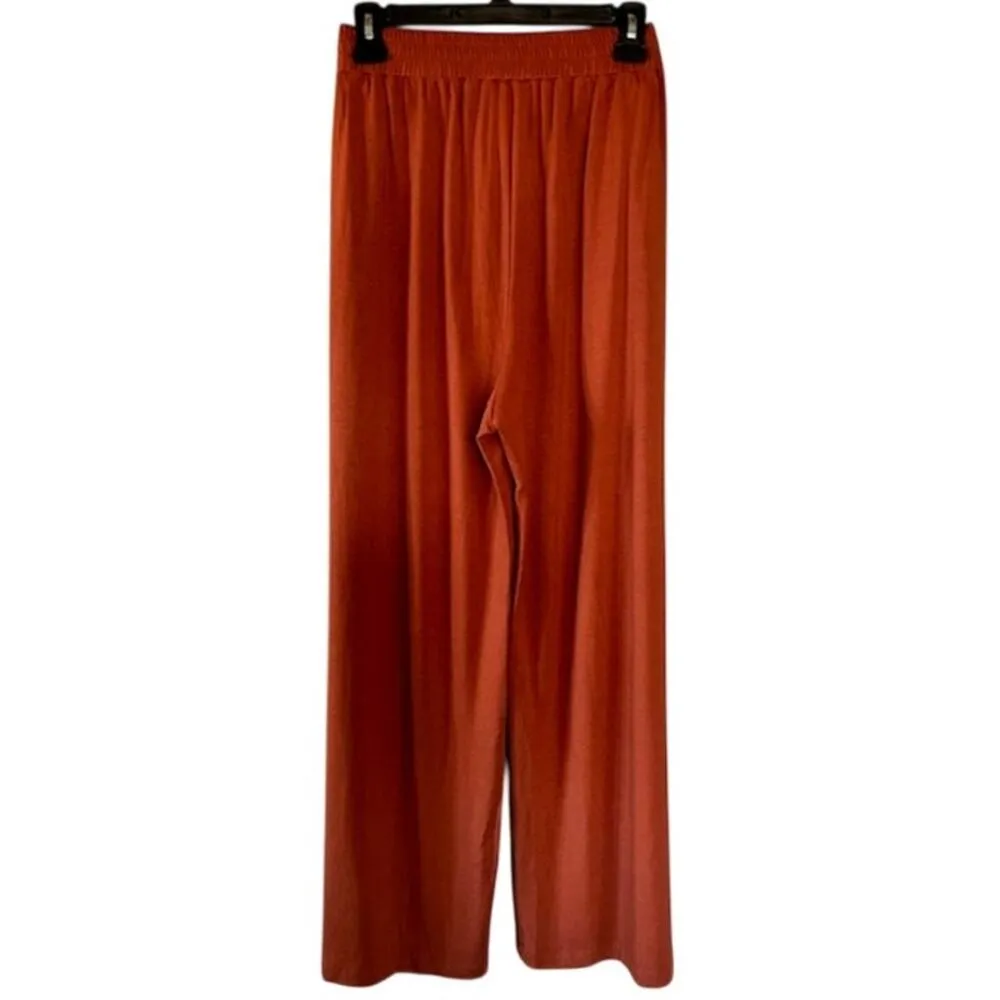Matilda Jane Heart to Heart Warm Welcome Orange Wide Leg Pants, size Large - Image 4