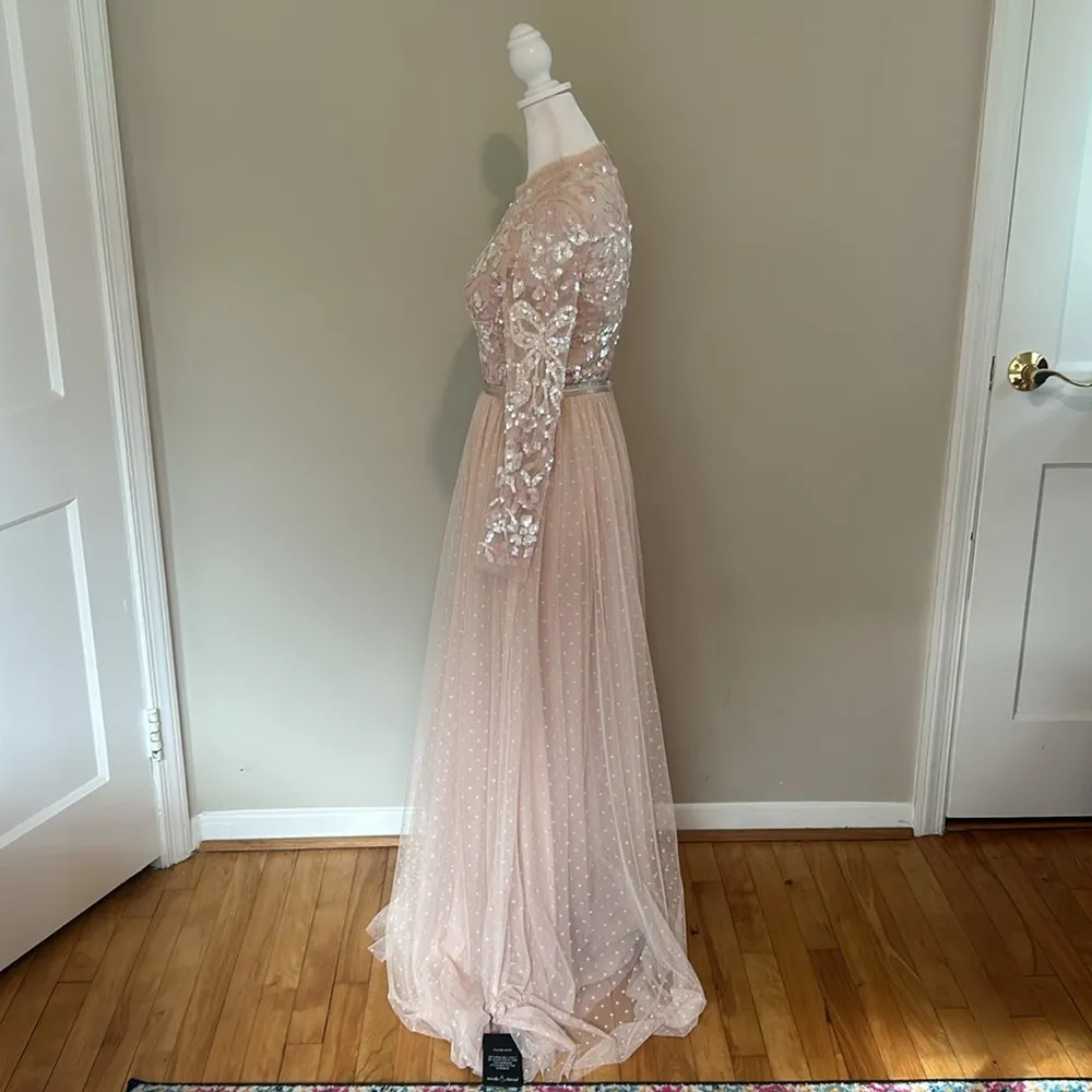 Needle & Thread Bhldn Tempest Beaded Sequin Bow Bodice Gown NWT Size 2 - Image 10