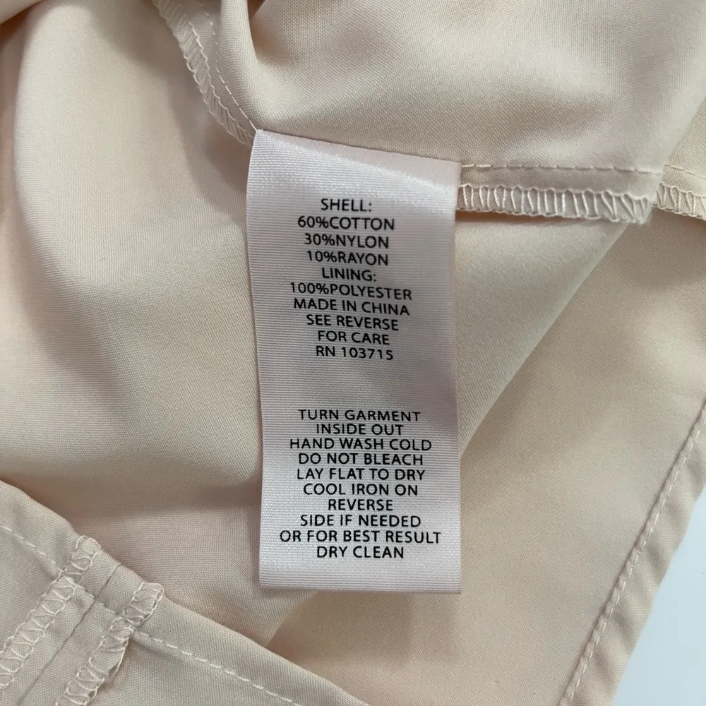 Nanette Lepore Floral Lace Crew Neck Bell Sleeve Top Shirt Large Light Pink - Image 10