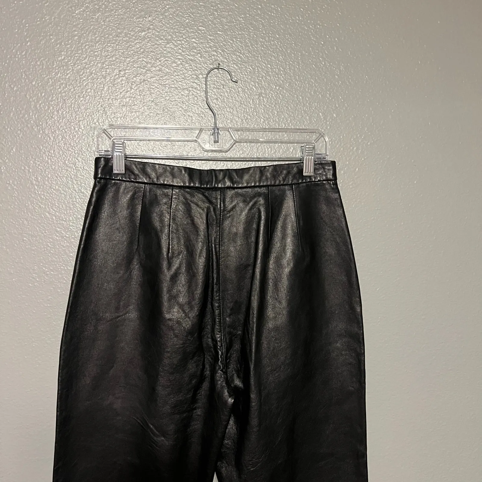 Jacqueline Ferrar Vintage Leather Pants Womens Size 10 Black High‎ Waist NWT - Image 10