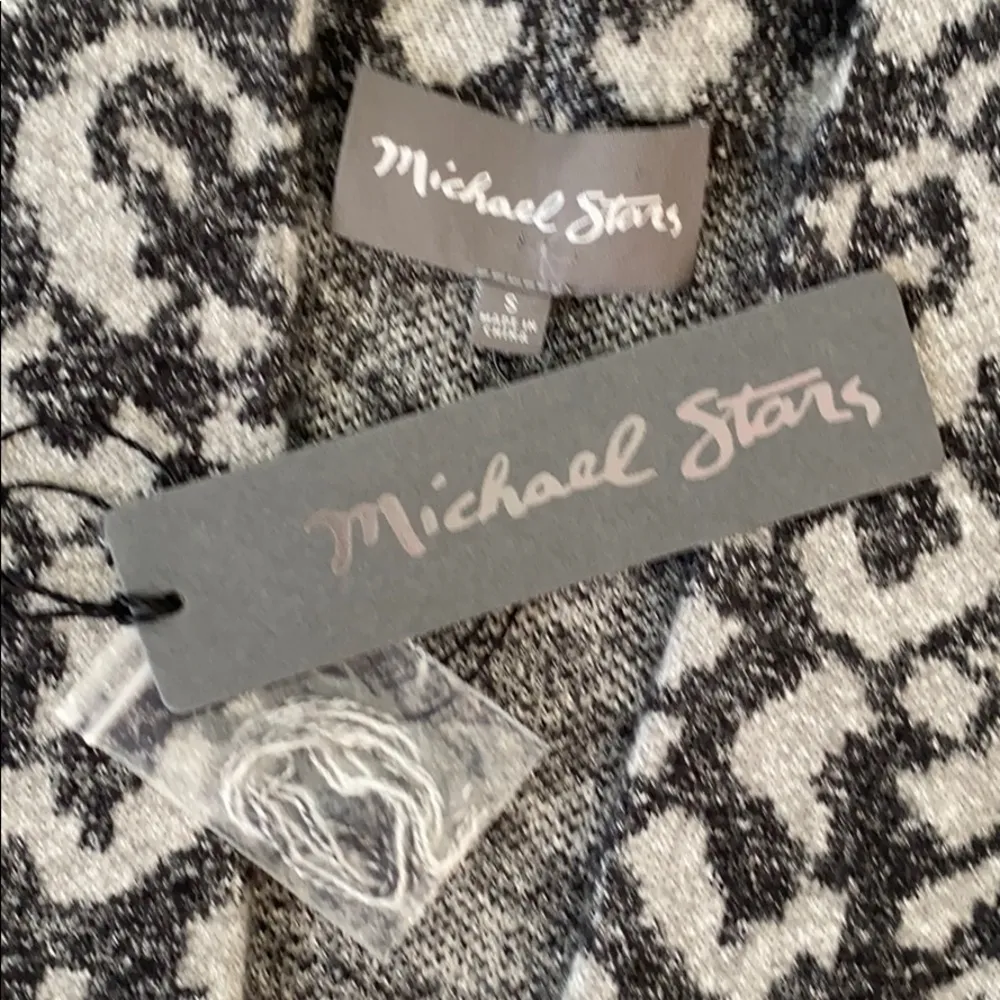 MICHAEL STARS Leopard Print Open Front Oversized Cardigan Size S NEW - Image 7