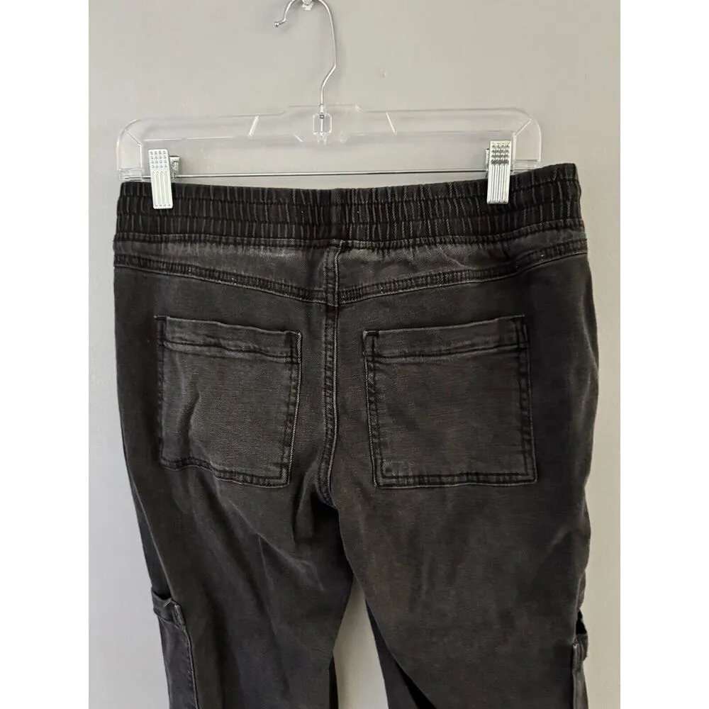 Sonoma Pull On Cotton Cargo Joggers Faded Black Womens Size XS Cotton Lyocell - Image 4
