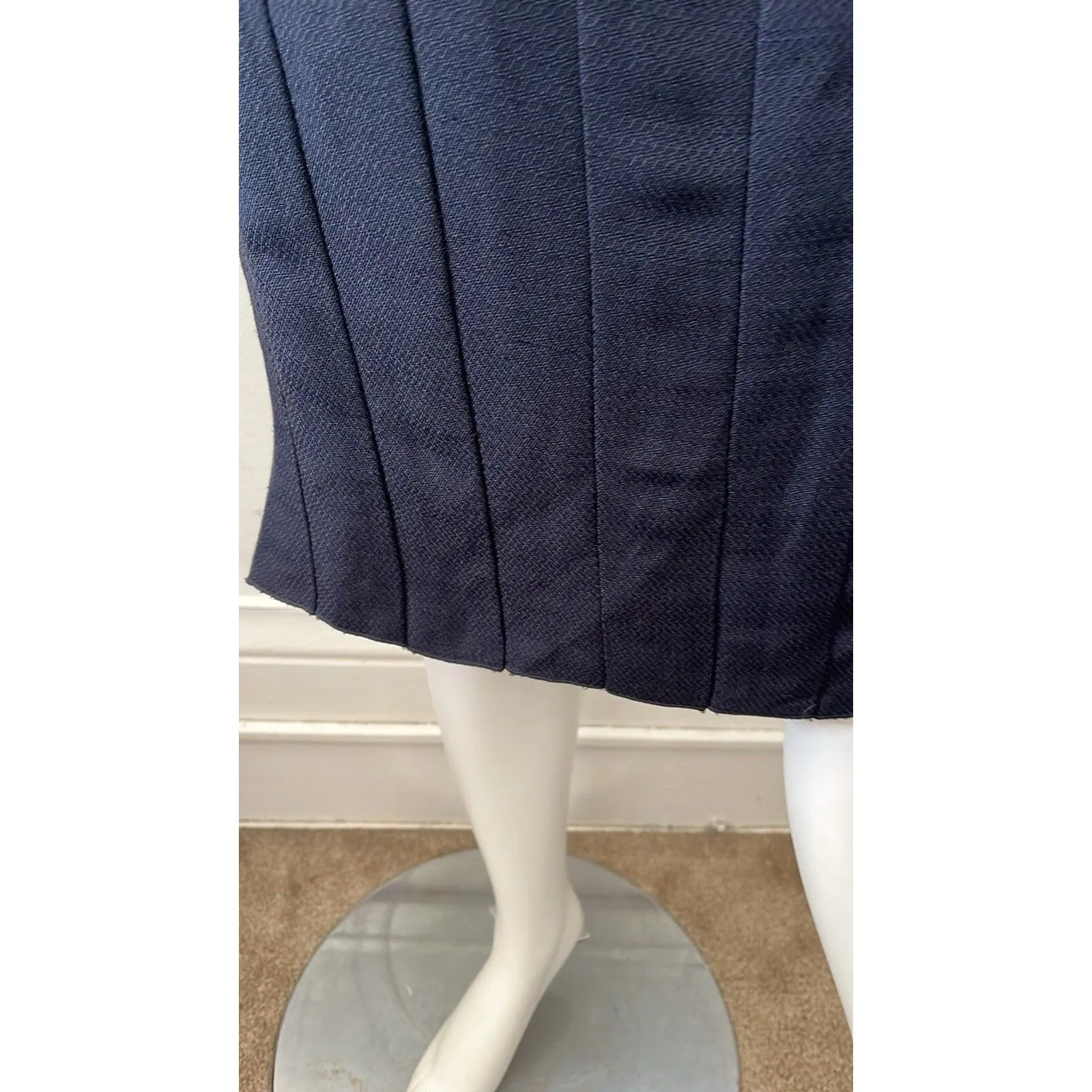 Undercover Jun Takashi Womens Pencil skirt size 2 pleated academic quiet luxury Blue - Image 11