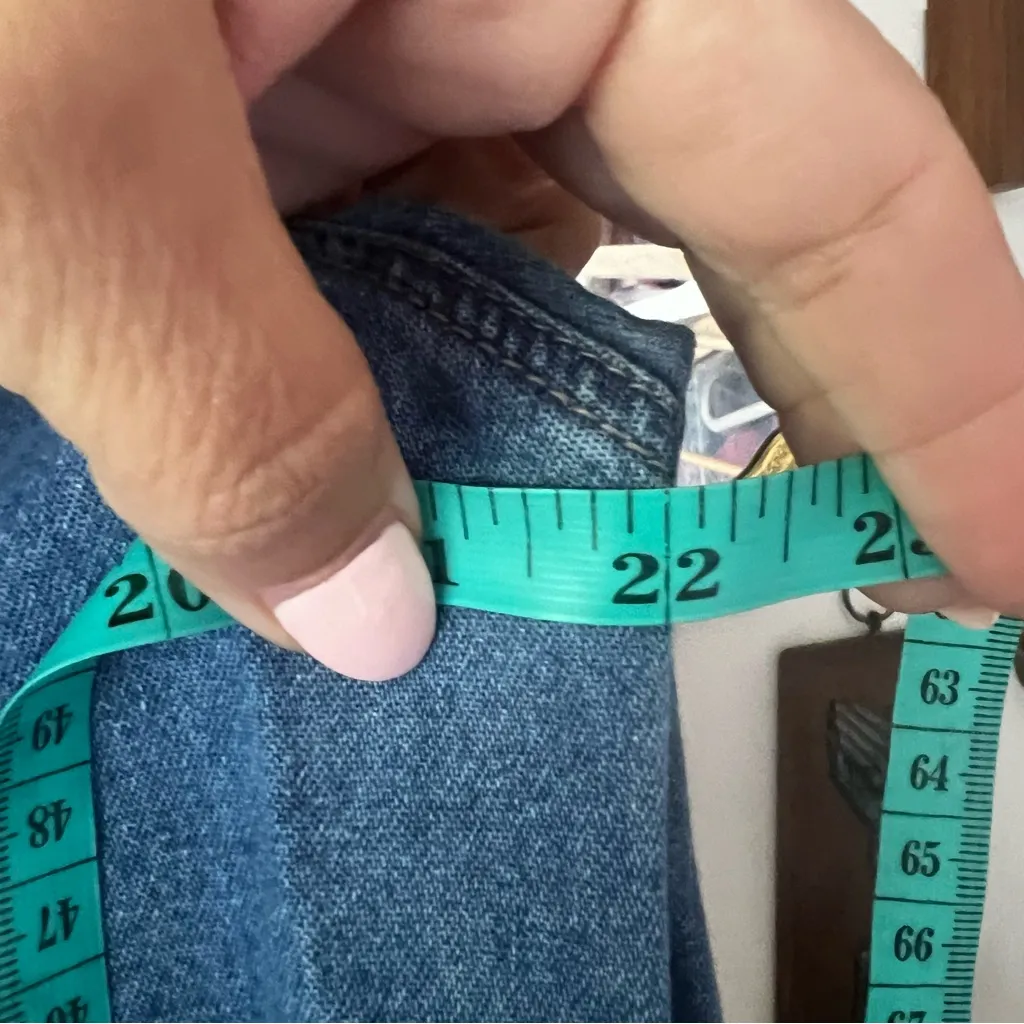 Vintage Snowman applique Denim Button Down‎ Women’s SIZE MEDIUM cottagecore Blue - Image 6