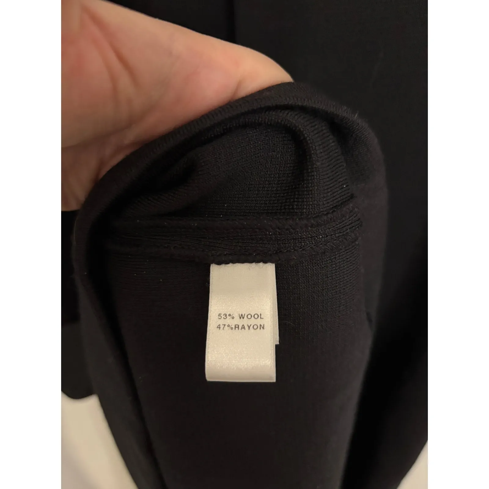 St. John Sheath Dress Womens 10 Black Long Sleeve Knee Length Crew Neck Wool - Image 4