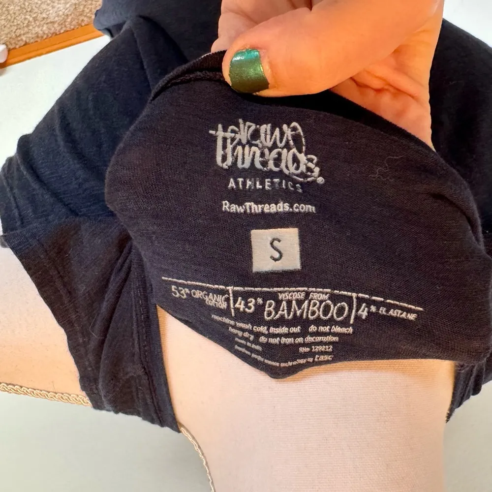 Raw Threads Floral “Brave” Tank | Small | Relaxed fit | EUC | Bamboo Performance Blue - Image 7