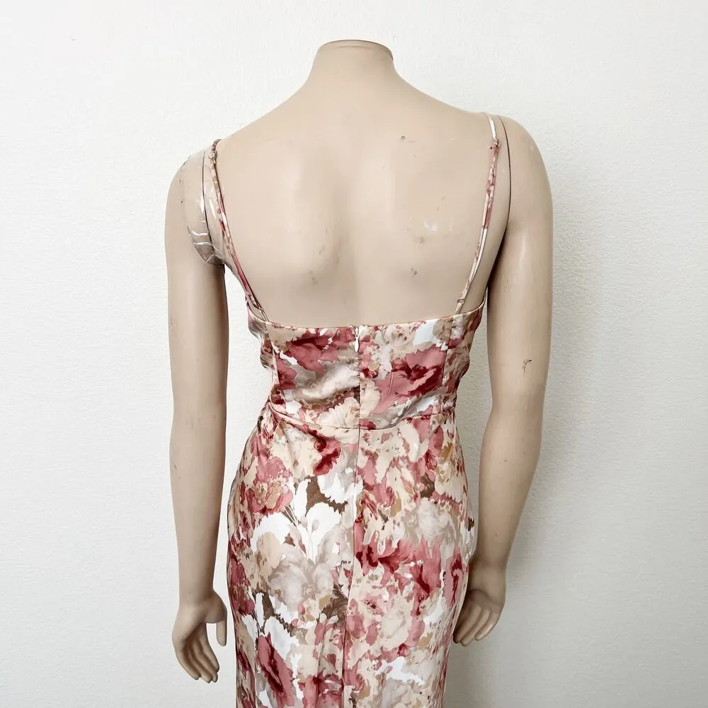 [Selfie Leslie] Lake Como Abstract Rose Floral Print Cami Midi Dress NWT Size XL - Image 4