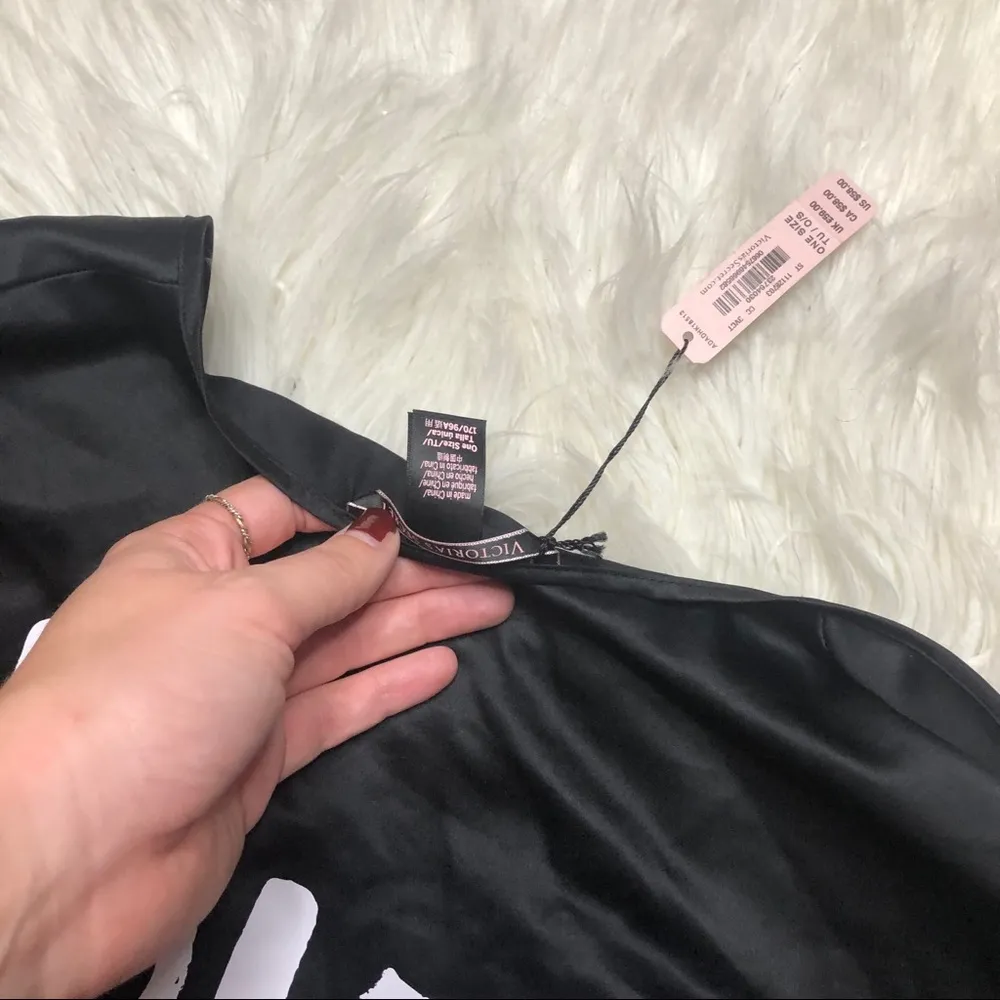 NWT Victoria’s Secret love silky ruffle tie robe - Image 2