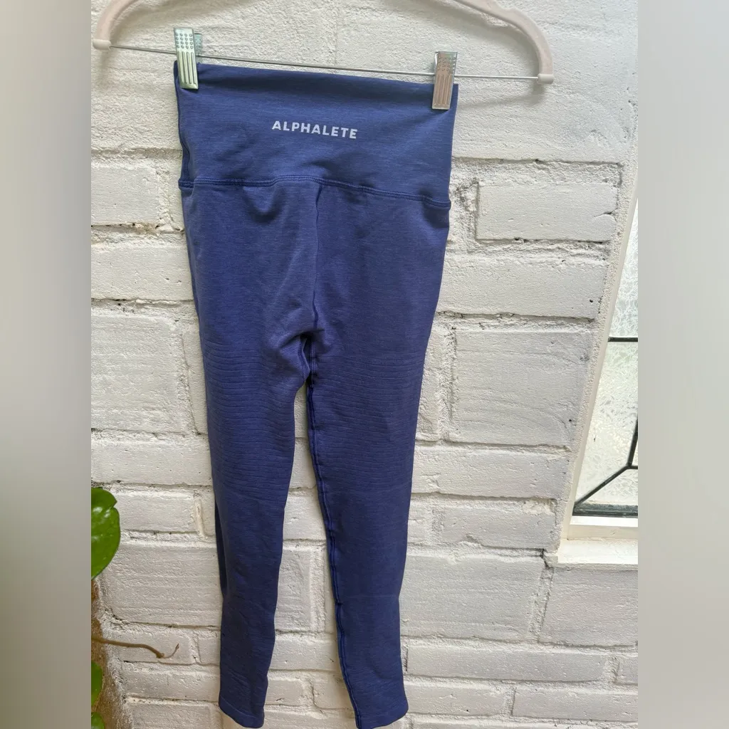 ALPHALETE REVIVAL RG LEGGING SONIC BLUE seamless high rise moto Womens - Image 2