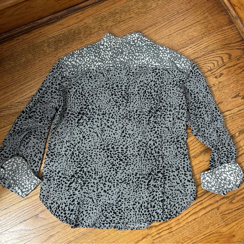Rag & Bone | Christie Cheetah Print Silk Button Up Blouse Size XS - Image 6