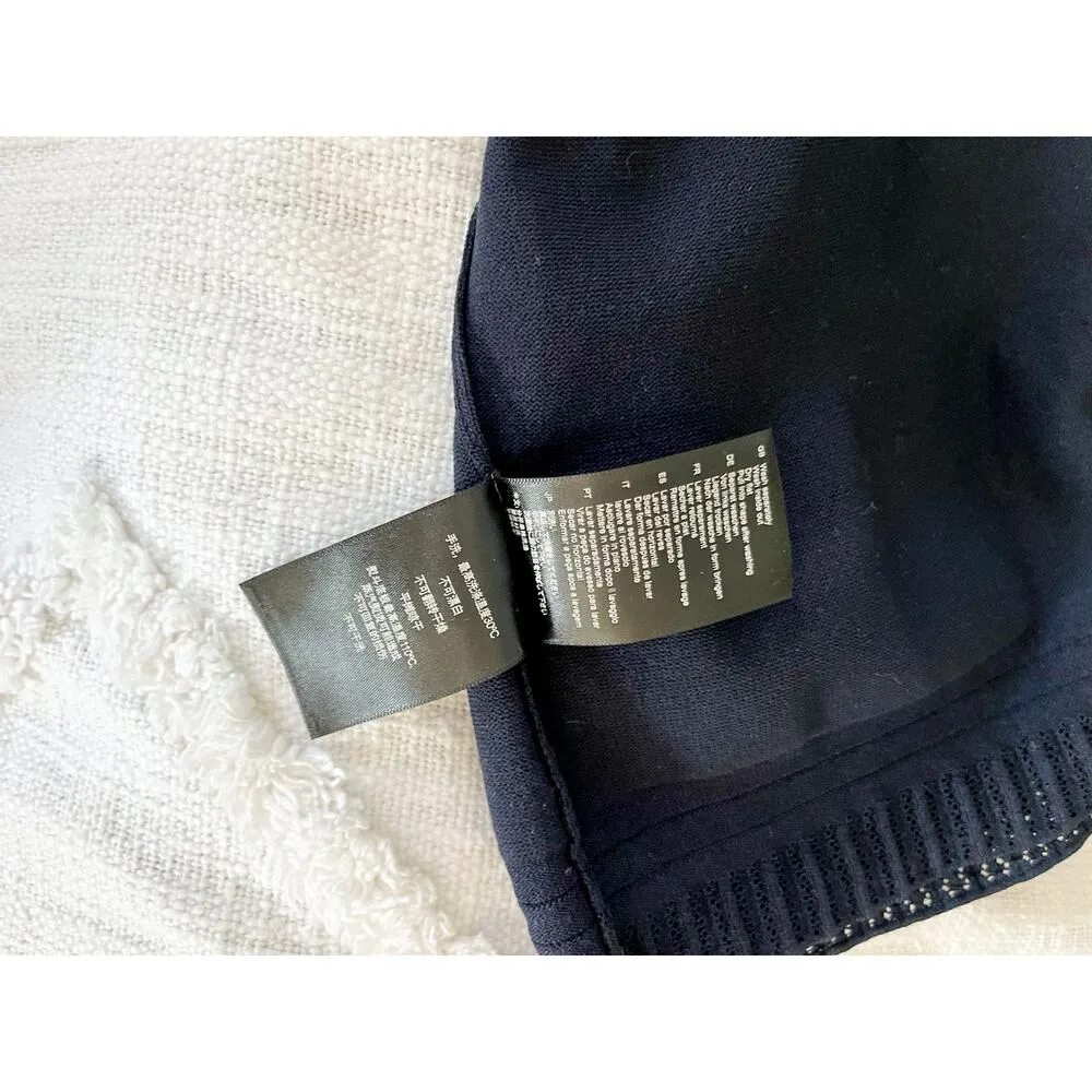 Scotch & Soda | Pointelle Knit Dress | Navy | Sz M - Image 11