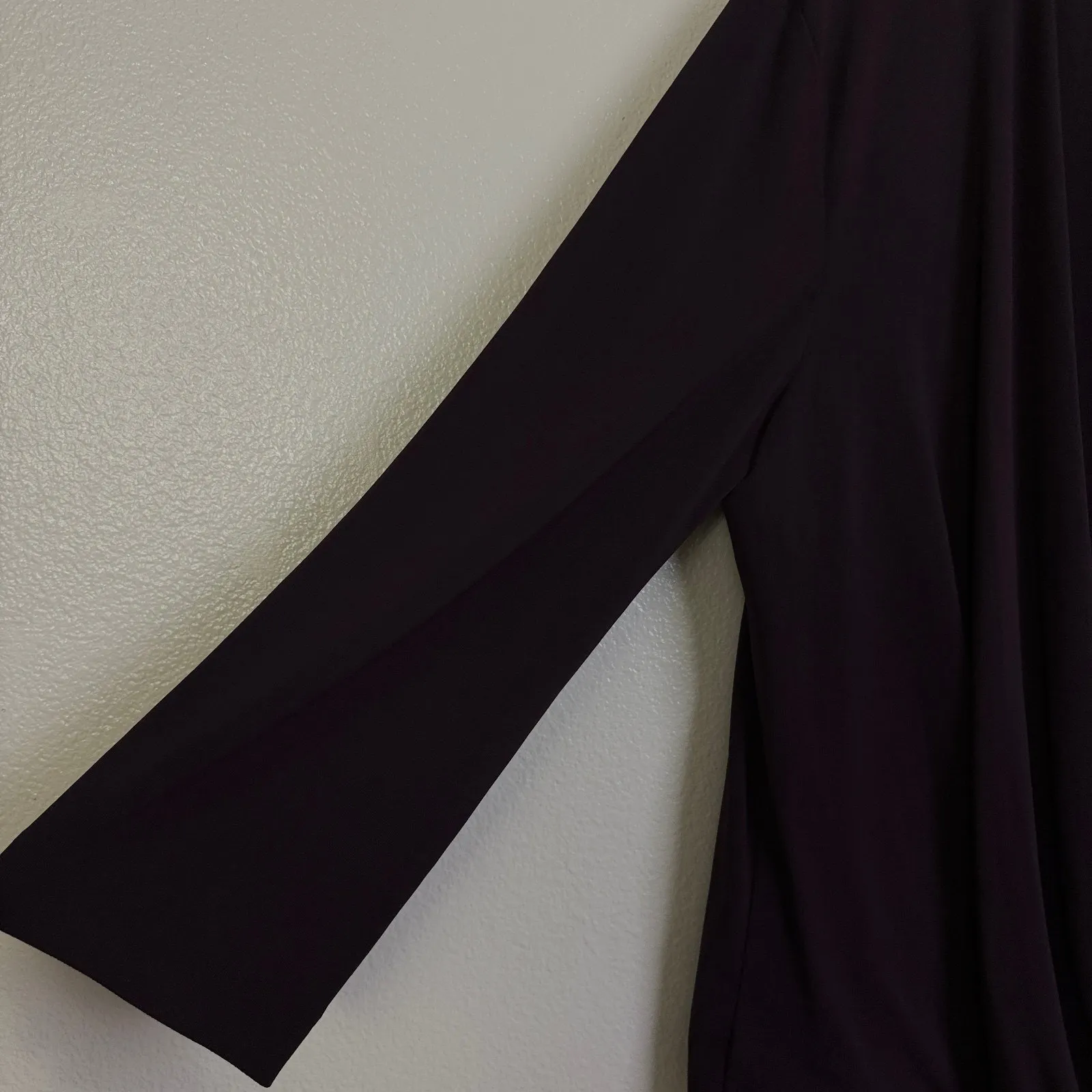 MM Lafleur Wrap Top Womens XL Purple Long Sleeve V Neck Pleated Top Career - Image 5