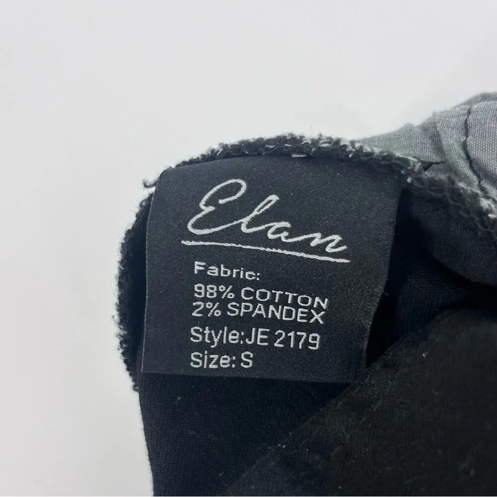 Elan High Rise Skinny Jeans with Beaded Detail Black and Silver S - Image 8