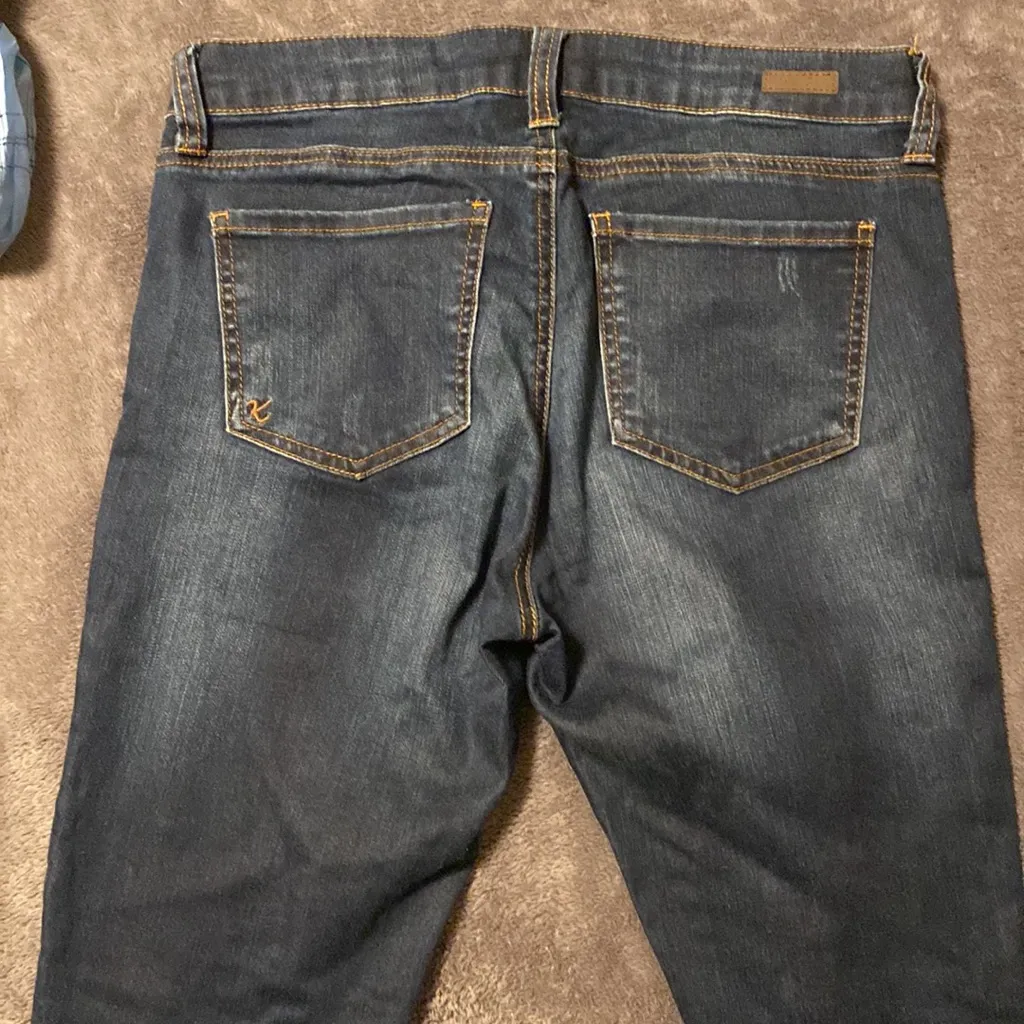 Anthro kut from the cloth Connie ankle skinny—lightly distressed curved raw hem - Image 6