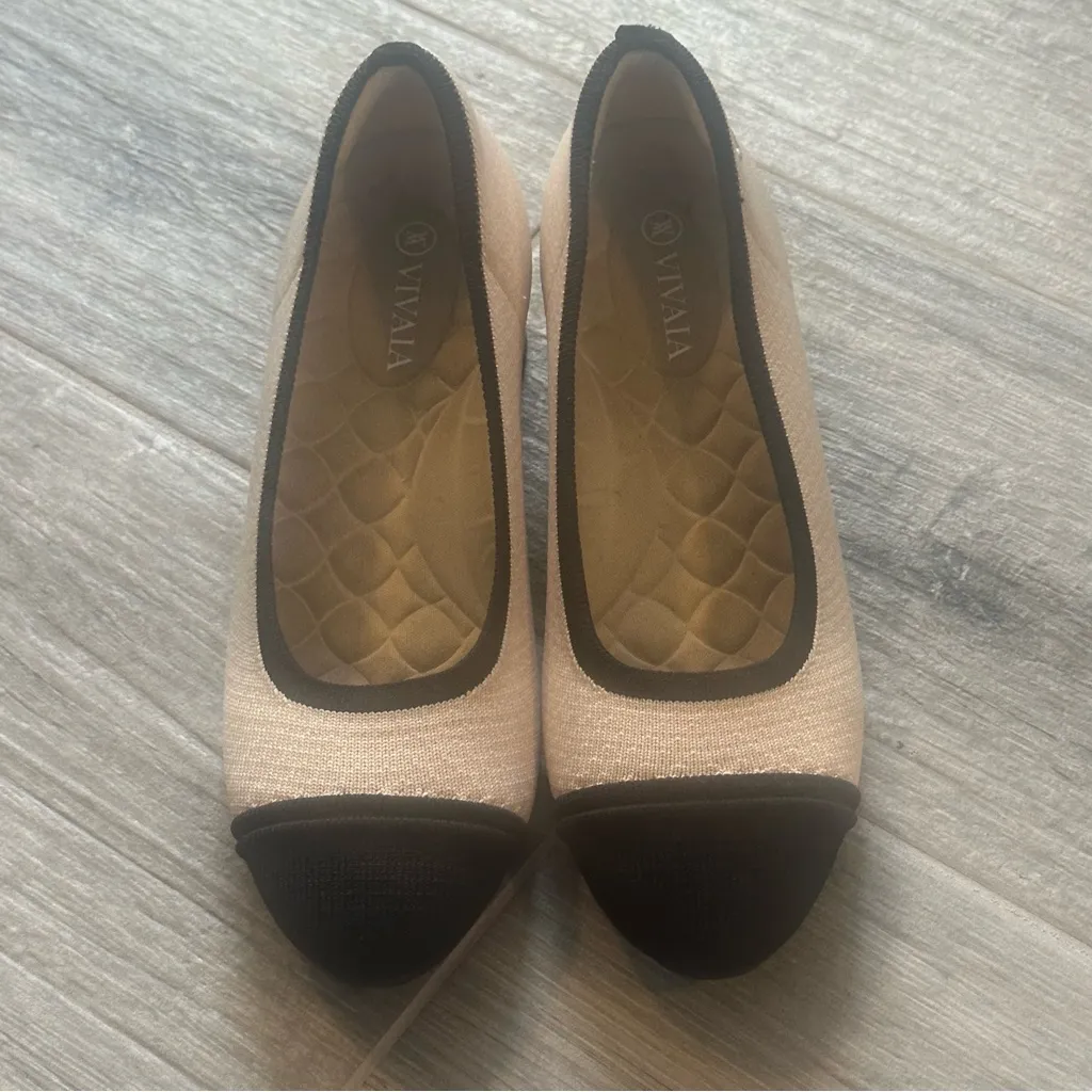 Vivaia Julie Womens chunky heels Size 36 Black Beige - Image 2