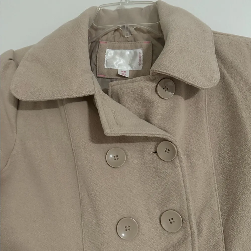 EUC peplum style Peacoat - Image 2