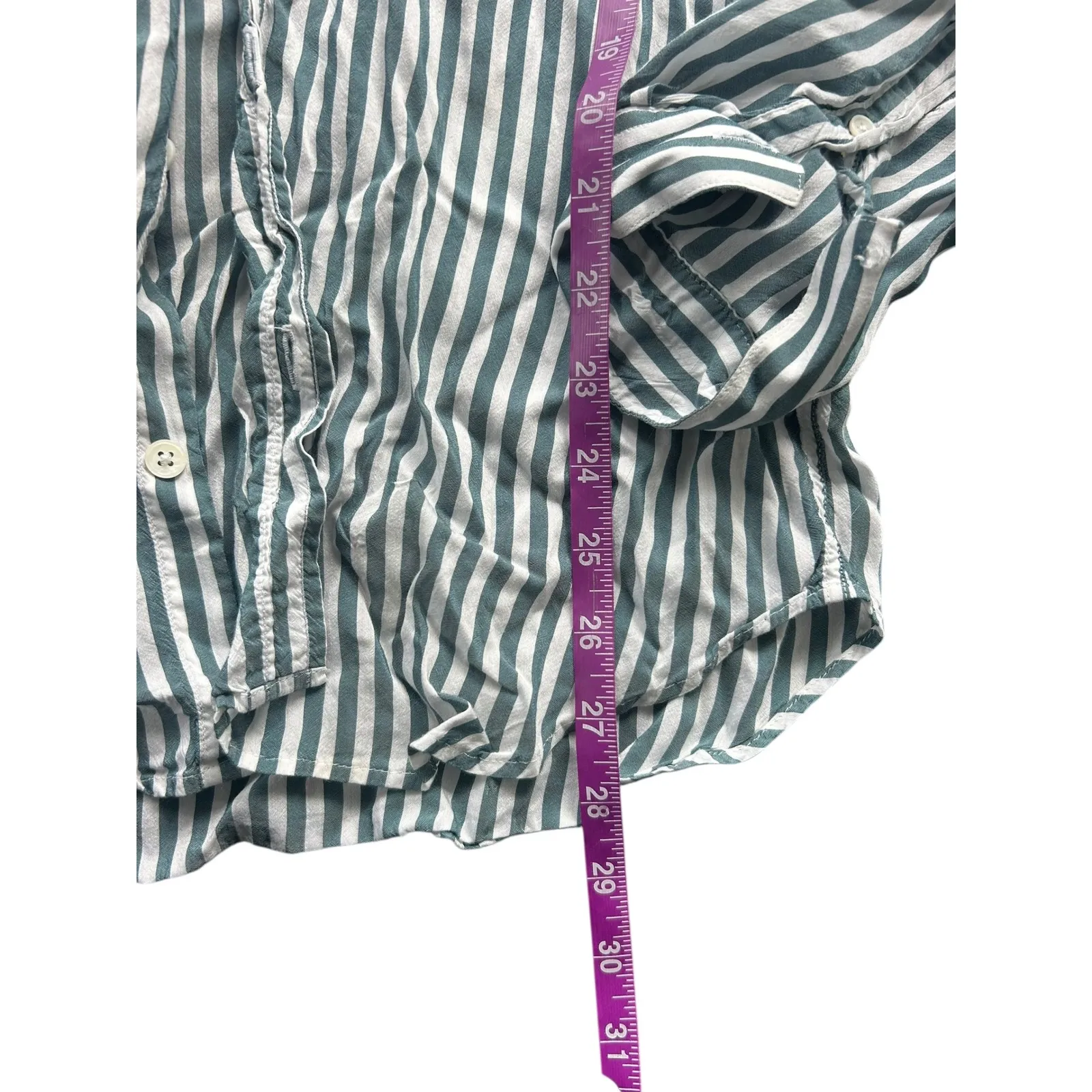 The Kooples Paris Striped Band Collar Slim Fit Long Sleeve Shirt Women's Size M - Image 5