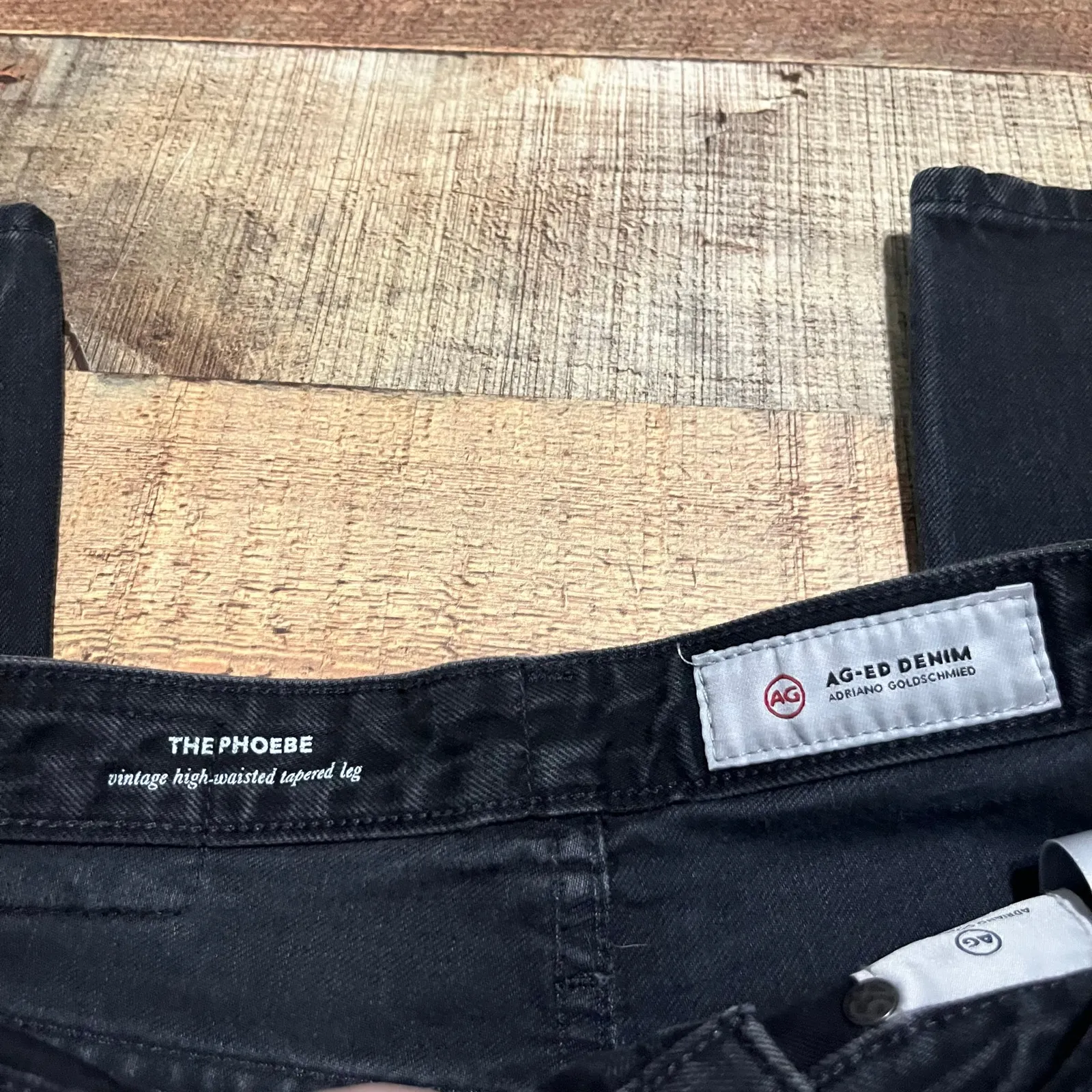 AG Adriano Goldschmied Vintage High-Waisted Tapered Leg The Phoebe Jeans Sz 24 - Image 3