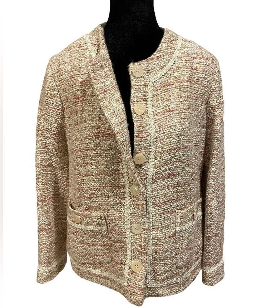 Appleseed’s Petite Textured Twee Preppy Business Formal Academia Jacket Coat - Image 2