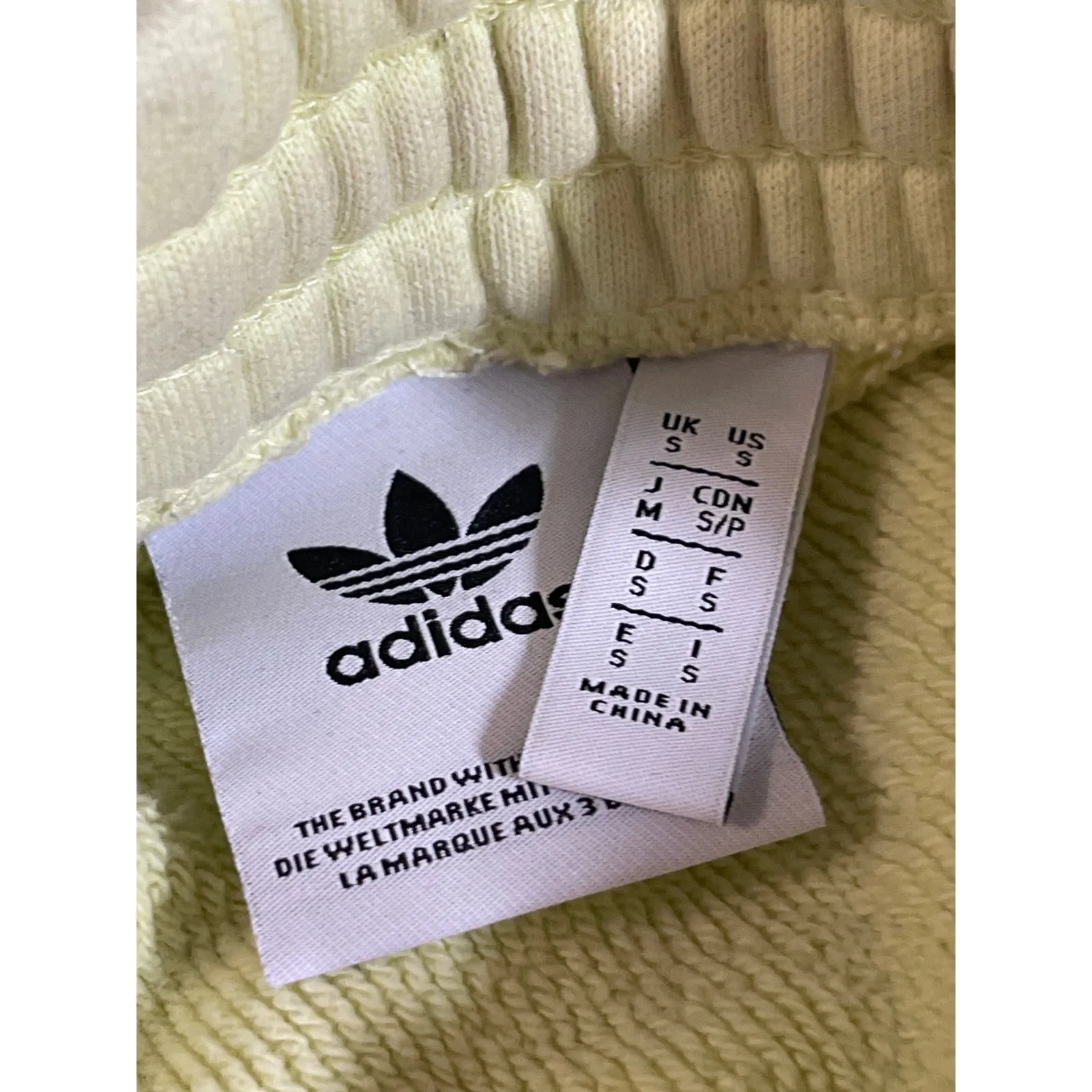 Adidas Women's Yellow Elastic High Waist Athletic Trousers Joggers Sweat Pants S - Image 5