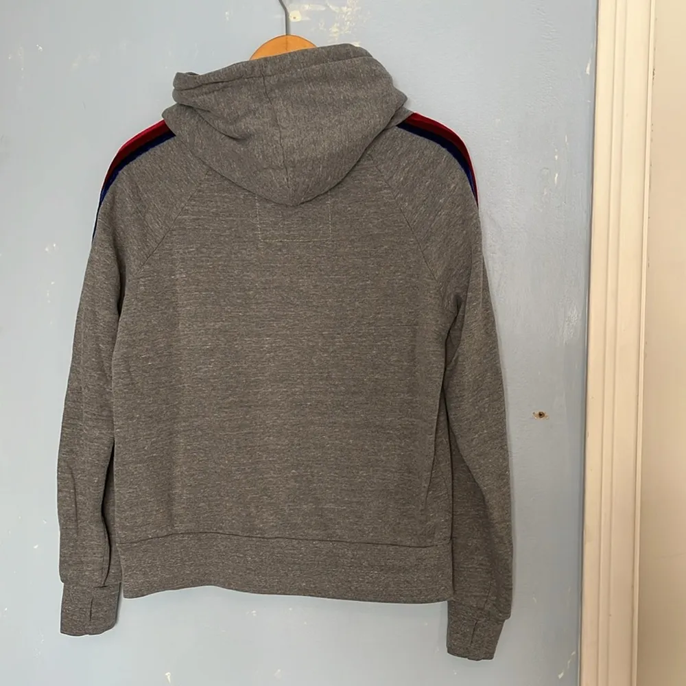 Aviator Nation Rare Rainbow Velvet Stripe Pullover Hooded Sweatshirt - Image 6