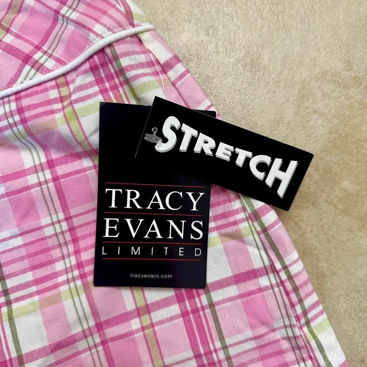 Vintage Pink Checkered Mini Skort 🎀✨ | Tracy Evans NWT Size 7 - Image 3