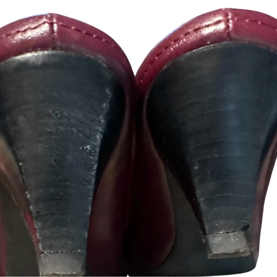 East5th Open Back Burgandy Heels Size 7 1/2. - Image 4
