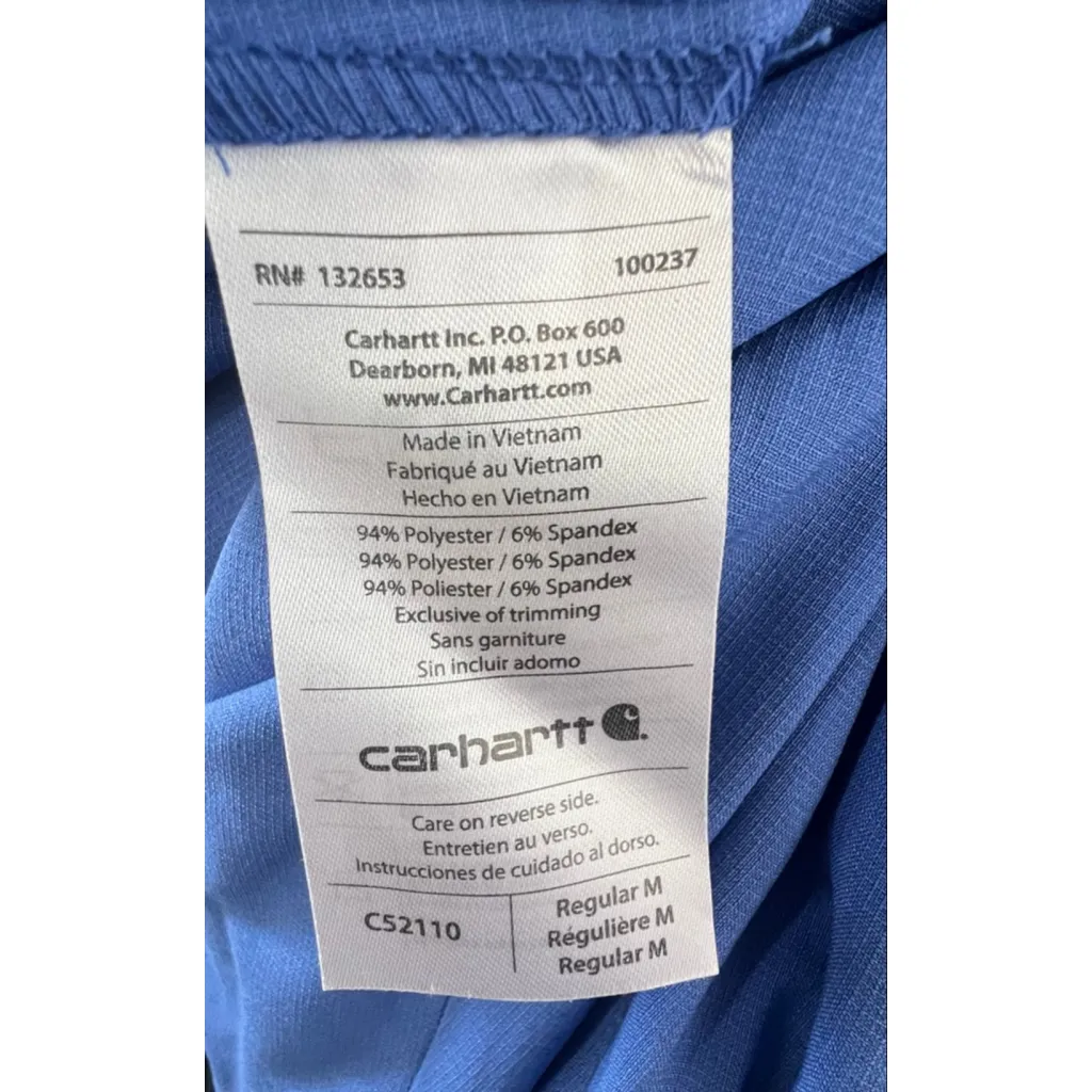 NWT Carhartt Royal Blue Cross Flex Cargo Drawstring Scrub Pants - Image 3