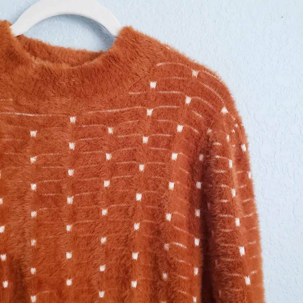 Ann Taylor Dot Jacquard Ballon Sleeve Sweater - Image 4