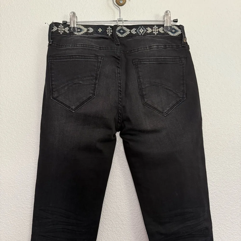 Driftwood Jackie Skinny Jeans Tribal Embroidery in Washed Out Black 26 - Image 4