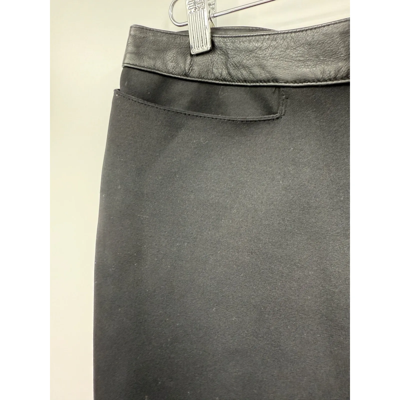 Harley Davidson Black Genuine Riding Leather Trim Bootcut Pants Womens Size 14 - Image 7