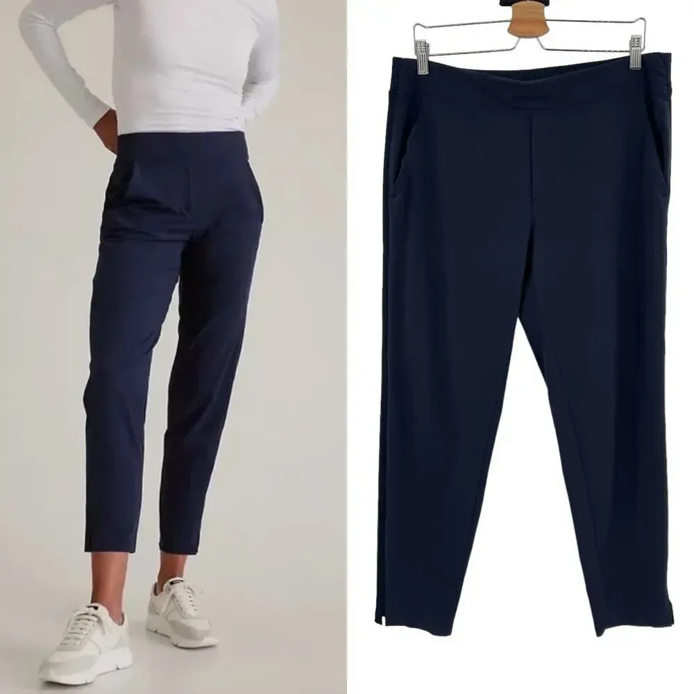 Athleta Brooklyn Mid Rise Ankle Pant Navy Blue‎ Size 12 - Image 2