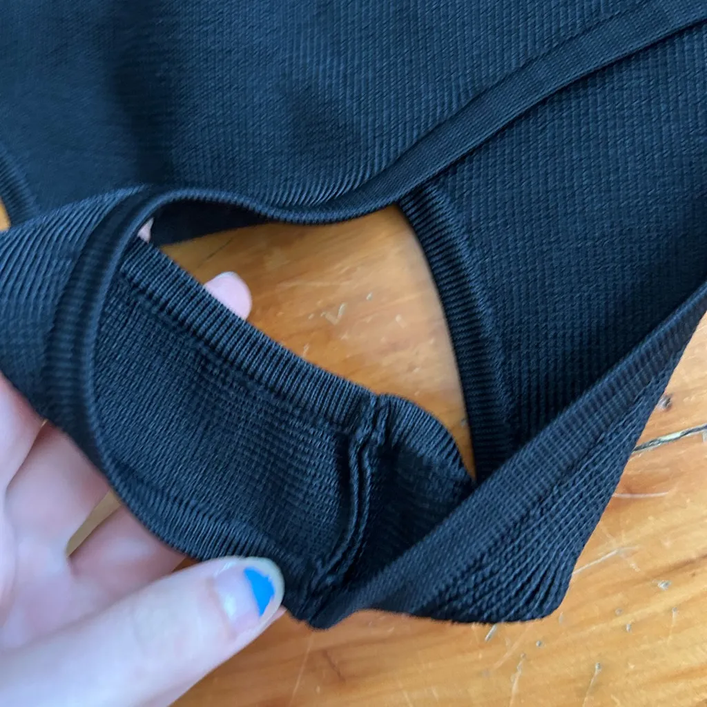 NWT Auteur two tone knitted bodysuit large black - Image 3