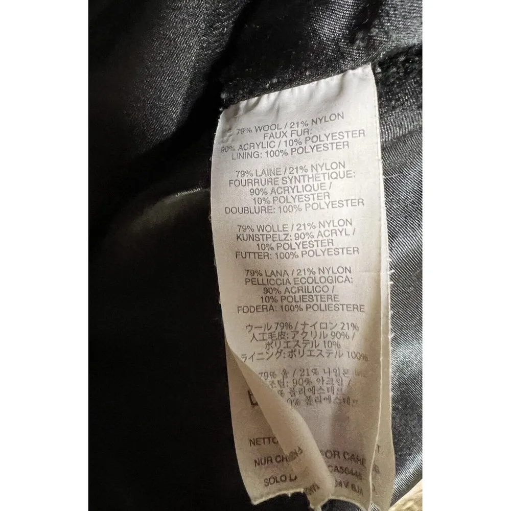 J. Crew Stadium Cloth Nello Gori Chateau Parka Wool Coat Hooded Black Women’s 6 - Image 7