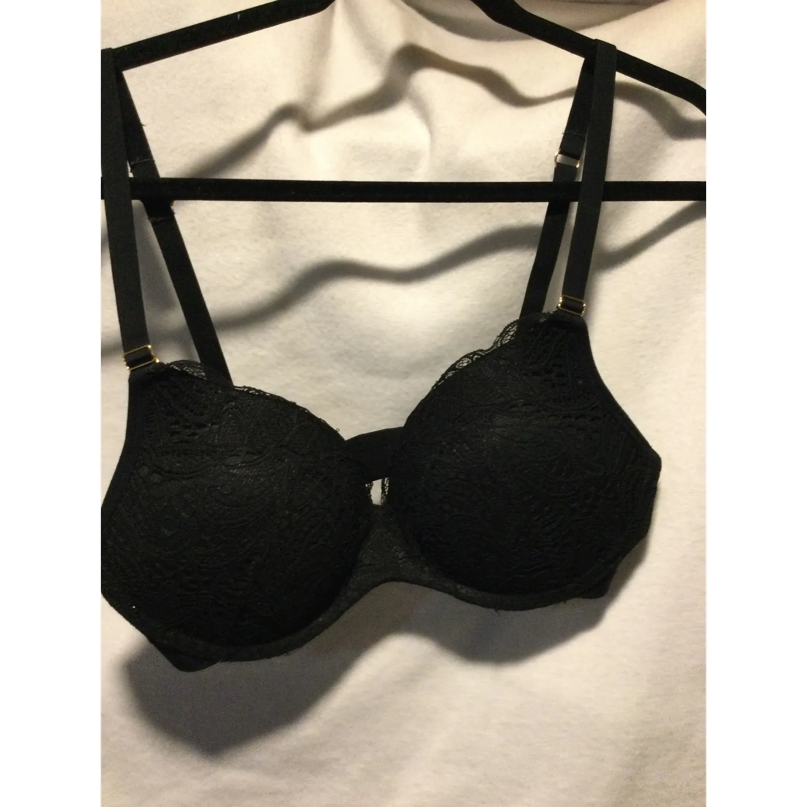 Lively Black Lace Full Coverage Padded Underwire Bra 34D‎ Size undefined - Image 2