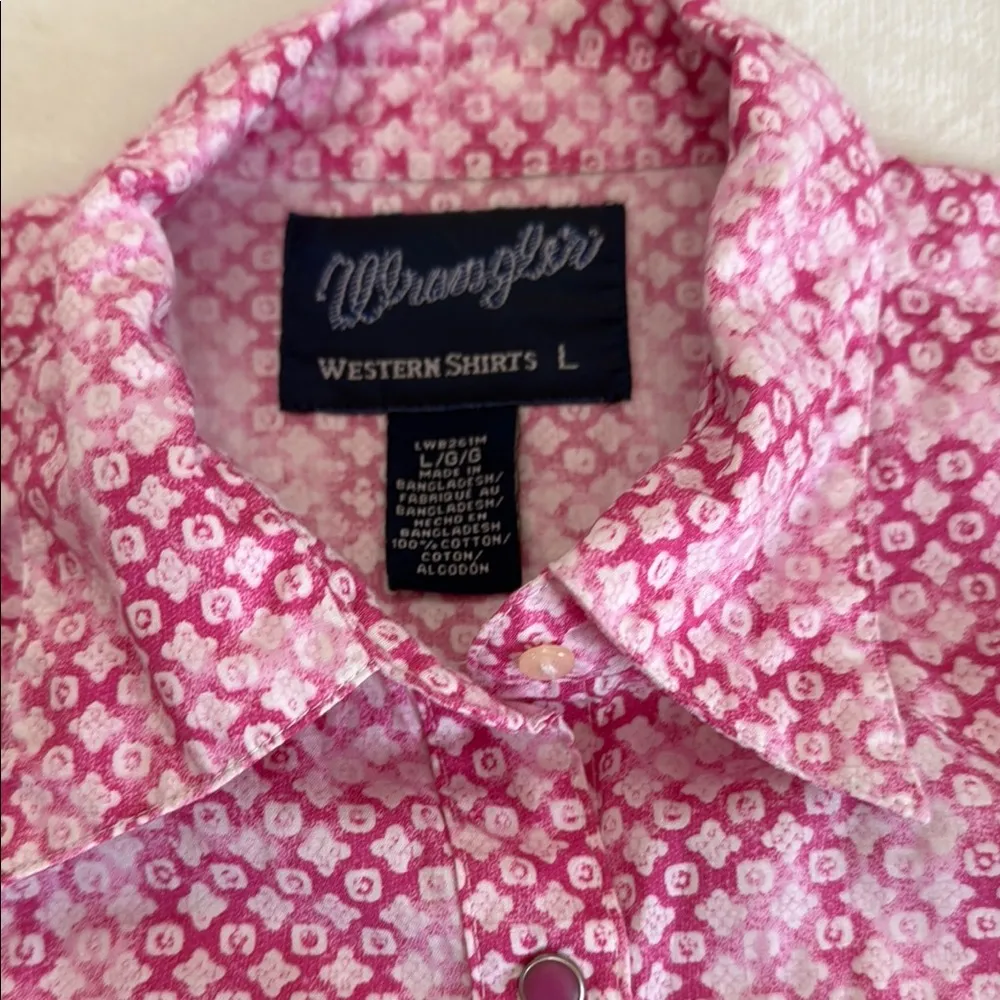 Wrangler Men's Pink Patterned Shirt - Image 2