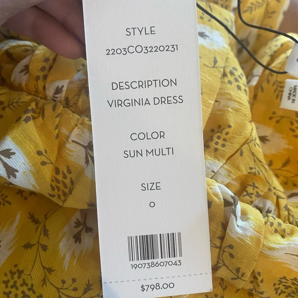 Veronica Beard Virginia sun multi one shoulder midi cottage core summer dress - Image 4