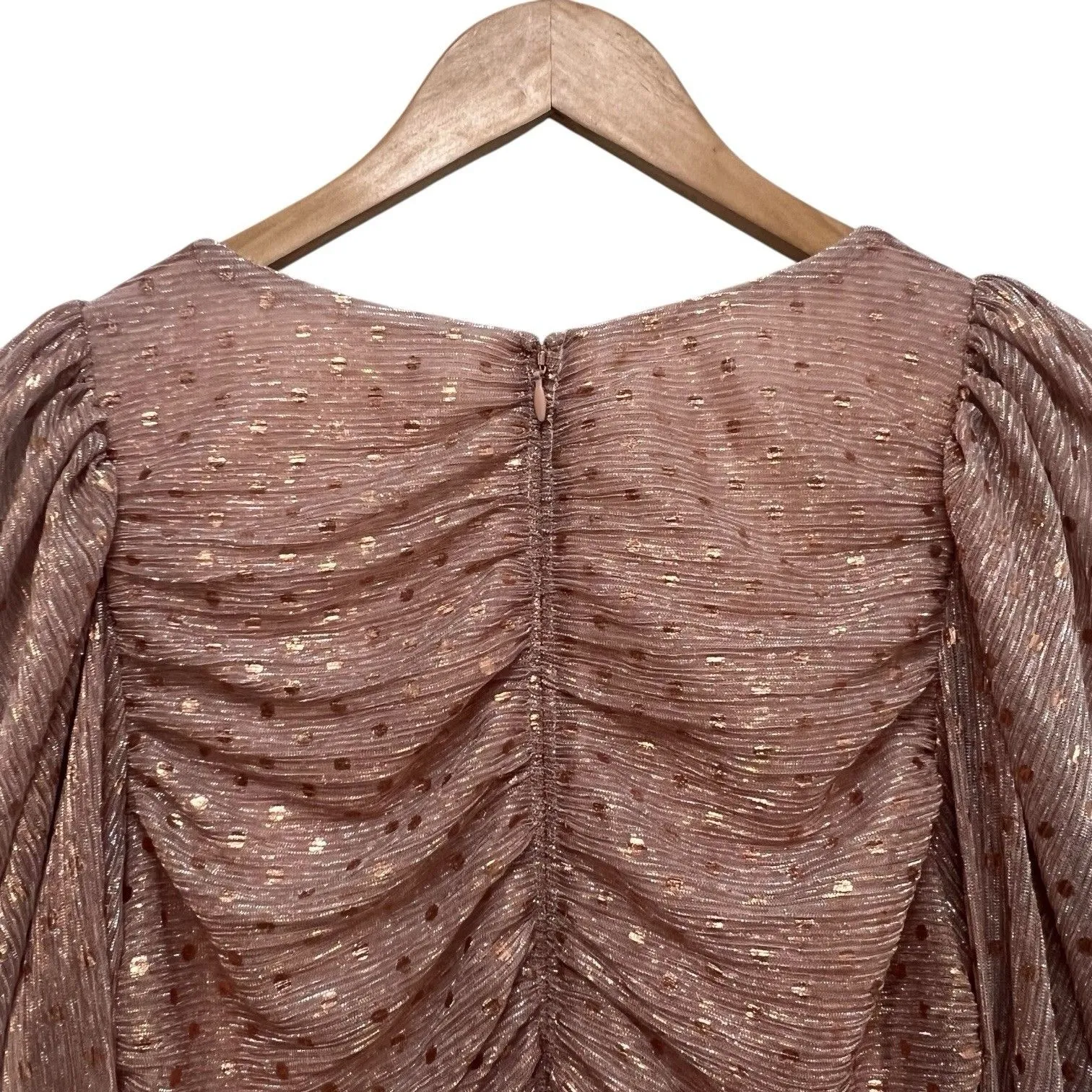 For Love And Lemons Champagne Pink La Villette Long Sleeve Mini Dress Size S - Image 9