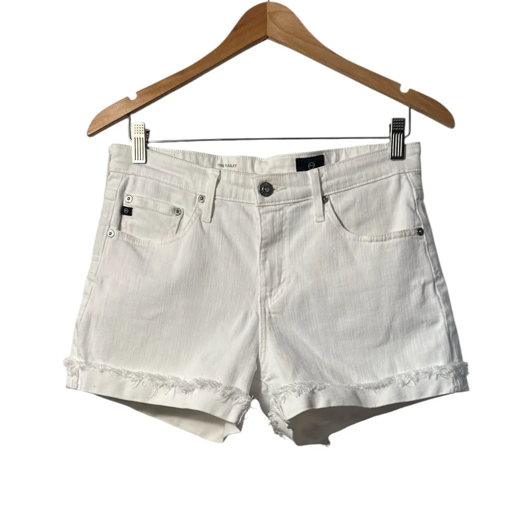 AG Adriano Goldschmied Hailey Ex-Boyfriend Roll-Up Jean Shorts - Image 4
