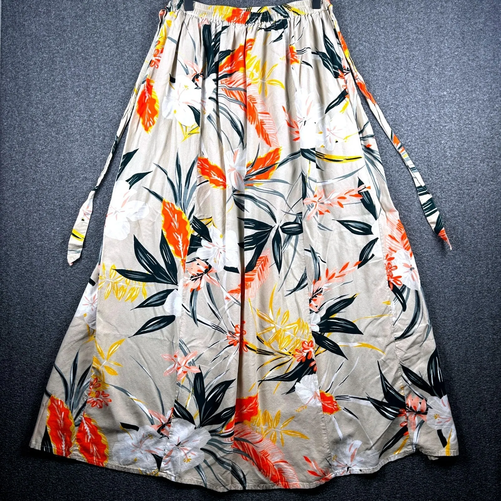 Patrons of Peace Slit Front‎ Maxi Skirt Small Floral Print Boho Summer Flowy - Image 6