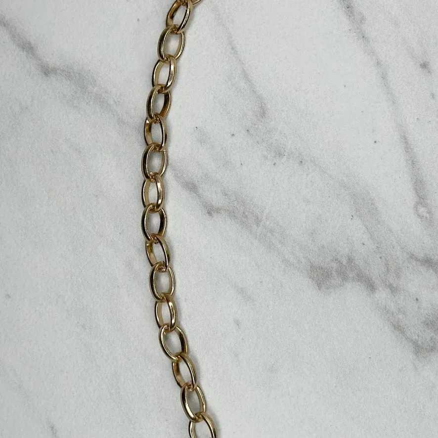 Adrienne Vittadini Gold Rhinestone Chain Link Belt One Size (OS) ✨ - Image 11