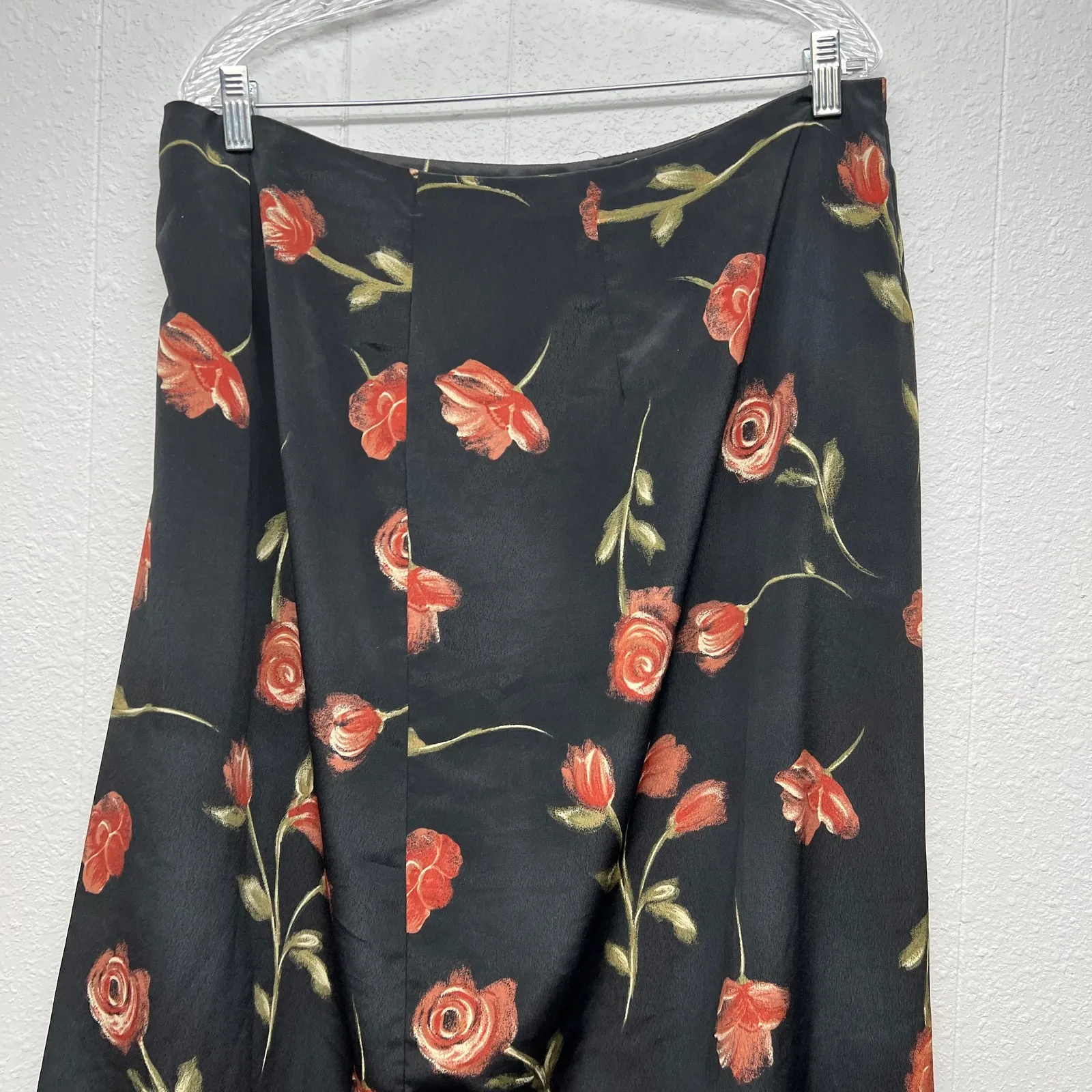 Vintage Wear On Earth Dark Floral Maxi Skirt Womens 14 Fairy Grunge Y2K Boho Black - Image 6