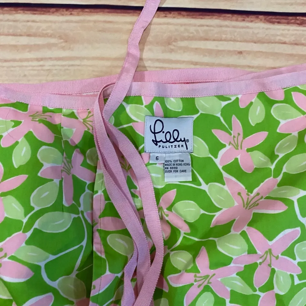 Lilly Pulitzer Pink Cabana Toile & Honeysuckle 2 in 1 Reversible Skirt, Size 6 - Image 2