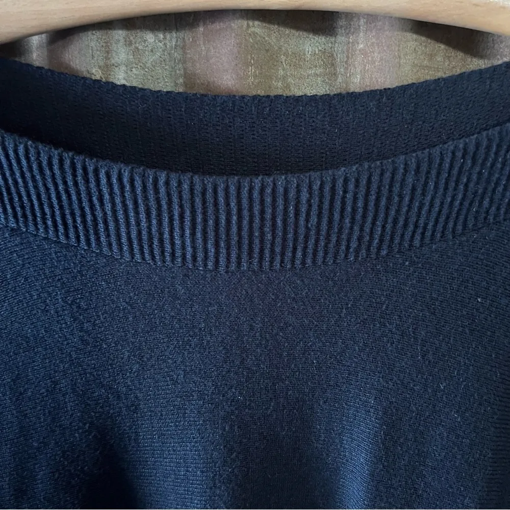 Alfani Boat Neck Sweater Women's Long Sleeve Navy Lg NWT Classic Business Casual Blue - Image 4